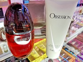Calvin Klein CK OBSESSION 3.4oz Eau de Parfum Spray + Lotion + Hand Bag Purse - £70.33 GBP