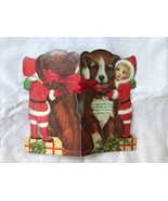 Merrimack Buddy Bow-Wow Christmas book die-cut children 1985 repro - $8.91