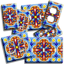 Mexican Talavera Tile Style Light Switch Outlet Wall Plates Dining Cafe Folk Art - £14.38 GBP+