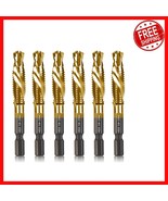 Versatile 6-Pc 1/4&quot; Drill Tap Set - Ideal for Metal, Wood, and Plastic Use - $573.57 MXN