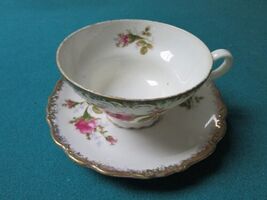 &quot;Nippon Yoko Boeki&quot; Japan Mid Century cup/saucer, gold and roses [a5#3] - €39,21 EUR