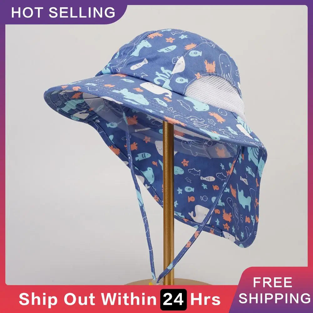 Breathable Mesh Hat Fashionable And Minimalist Wide Brim Bucket Hat Hats Baby - £10.80 GBP+
