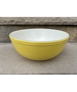 Vintage 1940s PYREX Primary Color Yellow 4-Quart Mixing Nesting Bowl 10.5&quot; - £18.76 GBP
