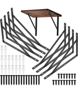 8PCS Heavy Duty L Shaped Floating Shelf Brackets Metal Wall Mount 11.8x7.5 - $521.18 MXN