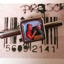 Unique! TEST CARD TIE CLIP chrome TELEVISION tv BBC retro DESIGNER gift - $10.12