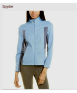 Spyder Sz M Speedo Jacket Powder Blue Zip Waffle Knit Fleece Womens $129... - £21.79 GBP
