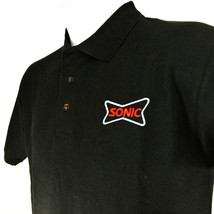 SONIC Drive In Fast Food Employee Uniform Polo Shirt Black Size M Medium... - $25.49