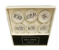 RAE DUNN: VINTAGE: GLASS DOME MAGNET SET: NEW: SET OF 6 GLASS DOME MAGNE... - $12.34