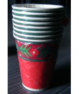 1980&#39;s GIBSON RETRO CHRISTMAS Paper Cups Mugs with Handles Sealed VINTAGE - £11.79 GBP