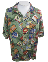 KAD vintage 1990s Men Hawaiian ALOHA shirt pit to pit 24 match book cover camp  - £51.42 GBP