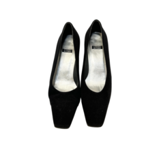 Stuart Weitzman Shoes Black Textile Pumps 8 B Low Kitten 2 in Heels - $44.49