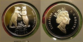 1996 Canada Frosted Silver Little Wild Ones Black Bear Cubs  Half Dollar Proof - £14.46 GBP