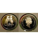 1996 Canada Frosted Silver Little Wild Ones Black Bear Cubs  Half Dollar... - $17.99