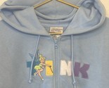 Disney Tink Tinkerbell Hoodie Jacket Adult Size M NWT Blue Zip Embroider... - $44.95