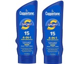 2 Pack Coppertone SPF 15 Sport Sunscreen Lotion 4-in-1 Performance 7 Fl.... - £19.68 GBP