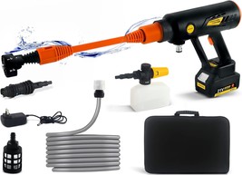 Portable Power Cleaner With 6-In-1 And 0-180°Adjustable Nozzle, Waterproof - £143.29 GBP