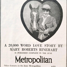 1917 Metropolitan Mary Roberts Rinehart Advertisement WW1 World War Era ... - $28.11 CAD