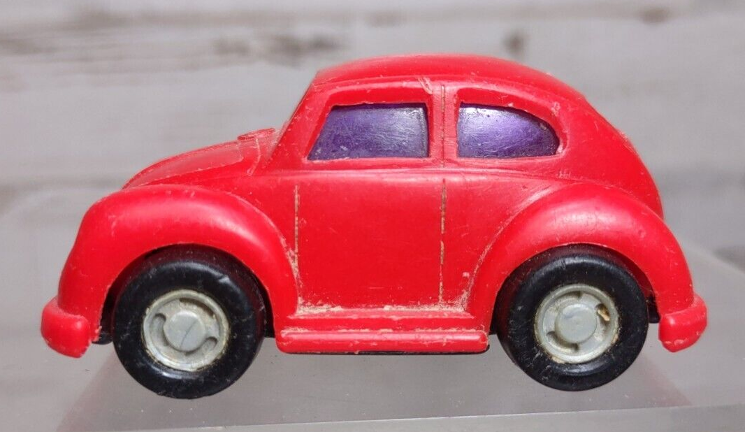 Vintage Buddy L Red Volkswagen Beetle Bug Toy Car Made in Japan 2 1/2" - $7.25