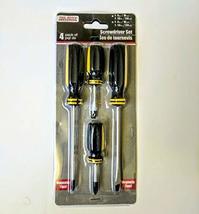 4 Piece Screwdriver Set with Magnetic Tips - £4.66 GBP