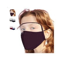 Set of 2 Adult Face Masks with Protective Shields 2 Colors Washable &amp; Re... - $12.98