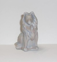Mosser Glass Gray Marble Collie Dog Sheltie Figurine Made In USA - £27.03 GBP