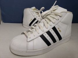 Adidas superstar hightops PRO MODEL White Shell Toe Sneakers Mens Size 5.5 - £35.52 GBP