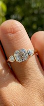 Vintage Asscher Cut &amp; Pear Cut Bezel Setting Wedding Ring, Bridesmaid gifts Ring - £101.87 GBP