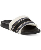INC International Concepts Womens Faux Fur Varsity Slide Slippers - $12.30