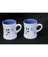 Disney Mickey Mouse Snowman Christmas Mugs Oversized 4-1/2&quot; Tall Lot of ... - $304.98 MXN