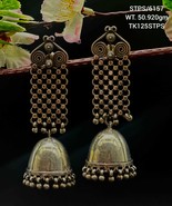 Vintage Inspired Bold 925 Sterling Silver Mewad Drop Dangling Stud Earrings - $719.00