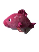 Aurora World Pink Fish 7&quot; Plush Stuffed Animal Toy Embroidered Eyes - £8.80 GBP