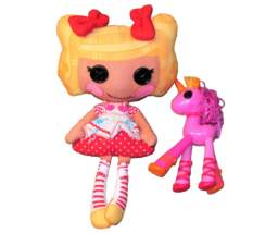Lalaloopsy Plush Doll 10&quot; Yellow Hair Pink Unicorn Pony Ballerina Princess Lot - £9.03 GBP