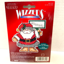 Janlynn 2004 Wizzers SGP 1355 Ornament Counted Cross Stitch NOS Santa Claus - $9.63