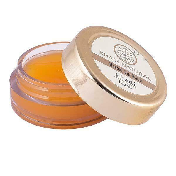 Primary image for Khadi Natural Peach Lip Balm with Beeswax & Honey 5 gm Ayurvedic Lip Face Care