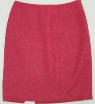 Linda Allard Ellen Tracy Pink 100% Wool Skirt Size 8 Petite 8P Lined Rear Slit - £18.45 GBP