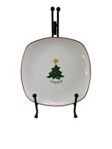 1 Fitz &amp; Floyd Happy Holidays Christmas Holiday Gourmet Porcelain Plate ... - £7.45 GBP