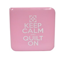 Keep Calm and Quilt On Pink Antibacterial Mask Case - £2.39 GBP