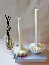 Chic Lantern Pillar Soy Wax Candle Sculpture • Decorative Accent • - $48.78