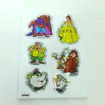 Disney Beauty Beast Belle Chip Vending Machine Sticker Prism 1990&#39;s Vintage - $19.79