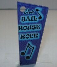Elvis Presley Pinball KEYCHAIN Jail House Rock Blue Plastic Game Promo 2004 - $11.33