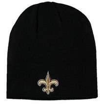 New Orleans Saints NFL Black Knit Hat Cap Cuffless Beanie Logo Winter Sk... - $12.99