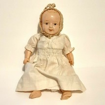 Vintage Plastic Japan Baby Doll 8&quot; Side Thin Plastic Hollow Dressed - £6.99 GBP