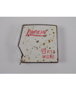 Vintage LUFKIN #W616 6-Ft TAPE MEASURE White Tape, Silver &amp; White Case - $12.16 CAD