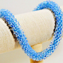 &quot;Something Blue&quot; Crochetedglass by Julee Handcrafted Glass Jewelry Designs  - £23.93 GBP