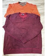 Tommy Bahama Reversible Sweater Lot Of 2 Men’s XL V-Neck Red Orange - $40.37 CAD