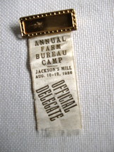 1936 West Virginia Farm Bureau Official Delegate Ribbon - Jackson&#39;s Mill... - $246.89 MXN