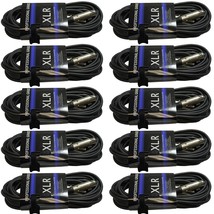 10Pack 3Pin Xlr 20 Gauge Male To Female Mic Microphone Cord Dmx Cable 10... - £115.89 GBP