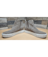 Dolce Vita Sage Suede Stitched Wedge Heel Stretch Side Boots Womens Size... - $45.46