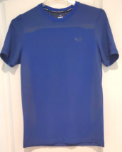 Under Armour Shirt Mens M Blue Short Sleeve Fitted - £14.90 GBP