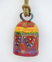 Vintage Swiss Cow Bell Metal Decorative Emboss Hand Painted Farm Animal BELL576 - £58.38 GBP